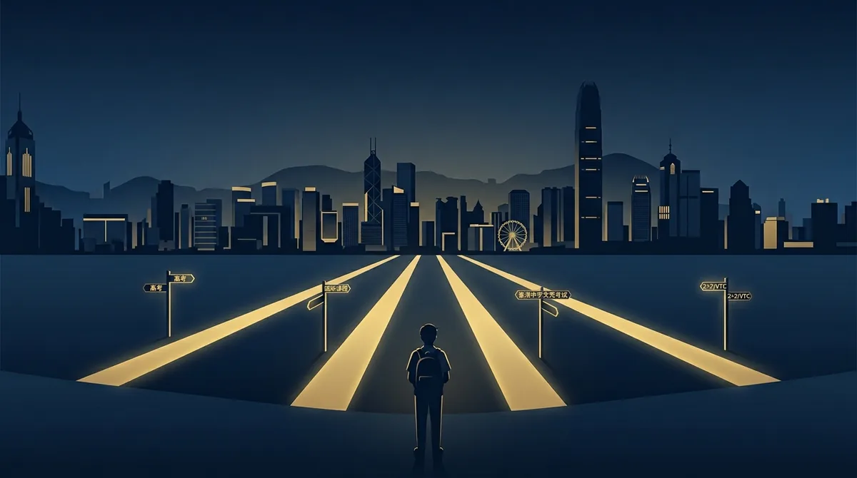 四条通往香港高校的路径示意