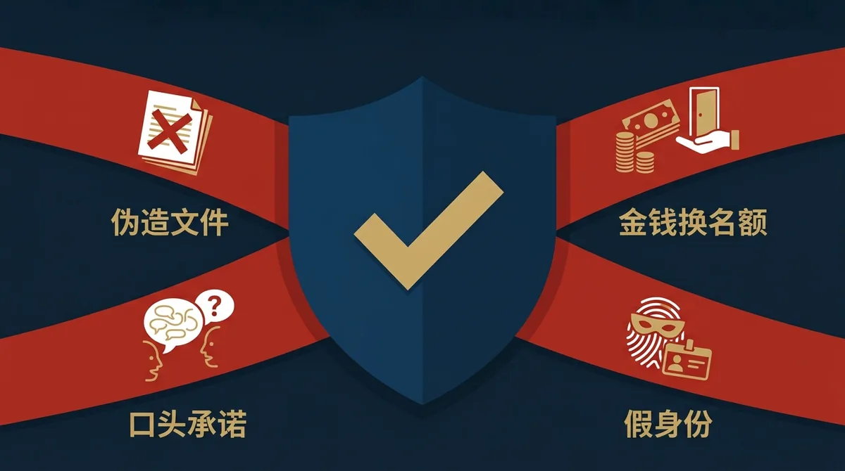 四大申请风险点示意